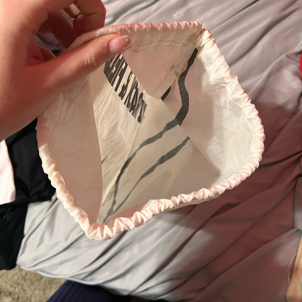White Drawstring Bag - image 3